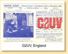 Watch the WAC award on the wall. G2UV had 36 zones confirmed.