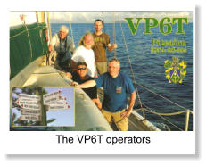 The VP6T Team; Jacques F6BEE, Vincent F4BKV, Michel FM5CD, Gilles VE2TZT and Nigel G3TXF